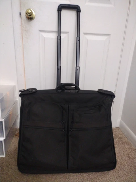 Tumi Alpha Trifold Garment Bag Carry On Black Ballistic Nylon Excellent Look!