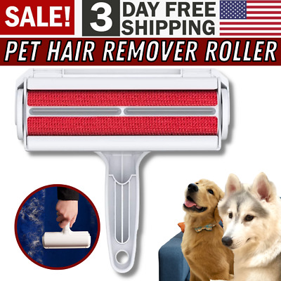 Reusable Pet Hair Remover Roller Dog Cat Fur Cleaning Brush Furniture Cloth Car