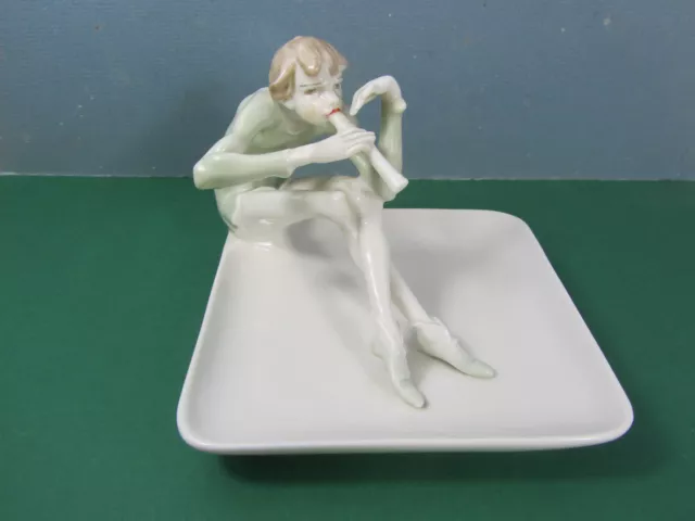 K. Tutter Porzellan Figur Art Deco Jugendstil Hutschenreuther polychrom bemalt