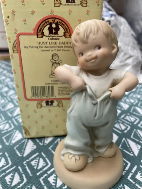 Vintage 1996 Enesco Lucie Mabel Attwell Figure “Just Like Daddy” Ltd Ed