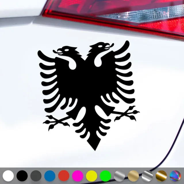 AUTOCOLLANT #ALBANIE ALBANIE Shqipëria drapeau aigle armoiries autocollant  film EUR 22,99 - PicClick FR