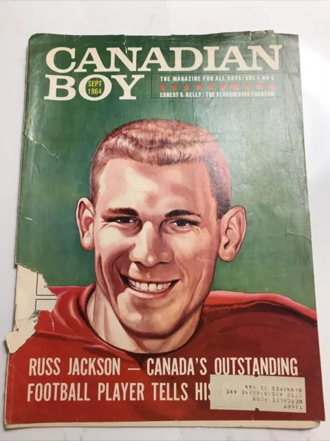 Canadian Boy Magazine September 1964 Boy Scouts Canada Russ Jackson CFL Football