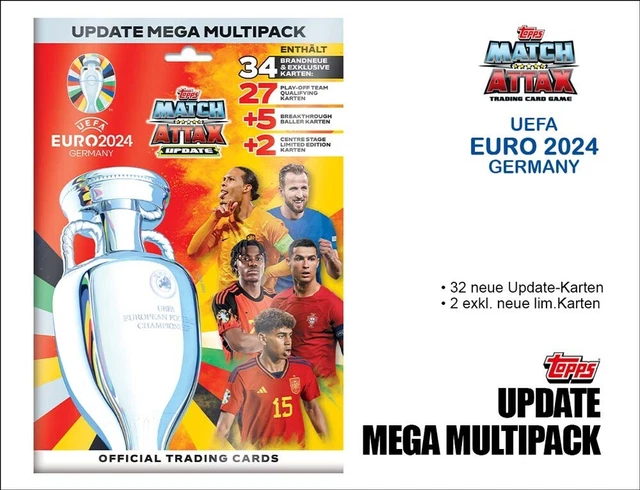 Topps UEFA Euro 2024 Germany Match Attax Sammelkarten – Mega Multipack Mit Limitierten Karten