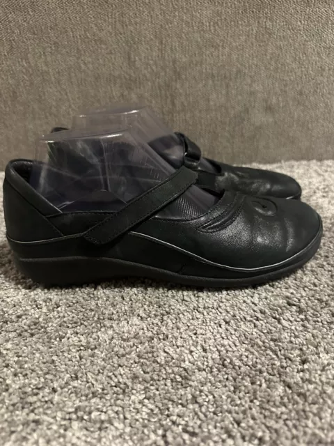 NAOT Women’s Black Leather Mary Jane Loafers Size 40=9