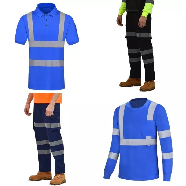 Job Lot Wholesale Bundle Visibility Safety Work of 21 Cargo Trousers, Polo Shirt