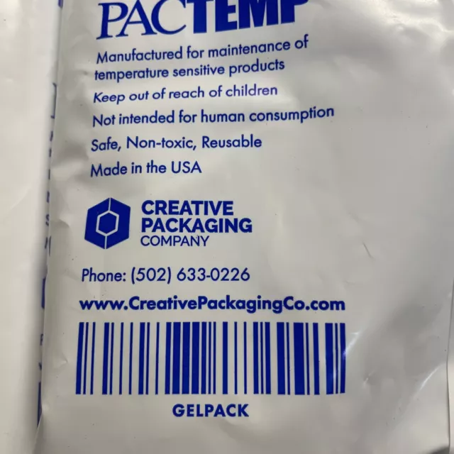 Lot of 2 PacTemp Creative Ice Gel Freezer Cold Ice Packs 13” X 9” X 1” Reusable 2