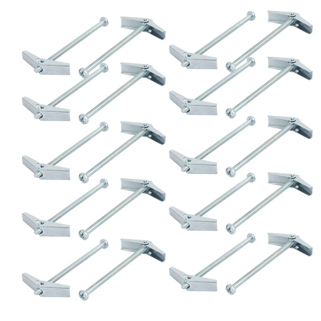 Spring Loaded Thread Cover M4 X 75MM Male Thread Spring Loaded Hollow Wall Round Head Toggle Bolt ...