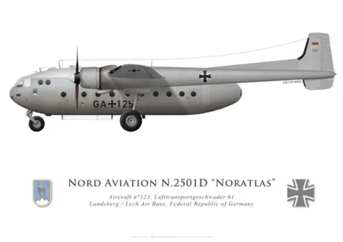 Print Nord N.2501D "Noratlas", LTG 61, Luftwaffe (par G. Marie)