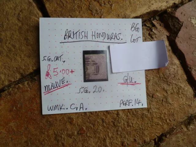 British Honduras Queen Vic Mauve Stamp S.g 20