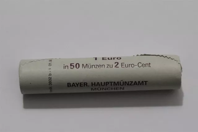 🧭 🇩🇪 Germany 2 Euro Cents 2002 D - 50 Coins Mint Roll B49 #93 Bxqu