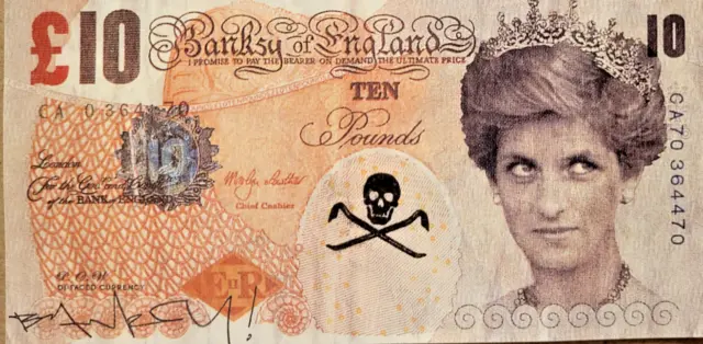 Banksy - Di-Faced Tenner - Banksy Of England - Skull - Very Rare