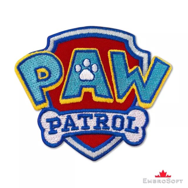 PAW Patrol Logo Cute Funny Cartoon Embroidered Patch Iron On SIZE: 3.3"x2.9"