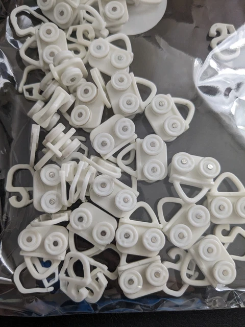 IKEA VIDGA Gleiter und Haken, Weiß (1 Stück, Metall, Vorhangbefestigung