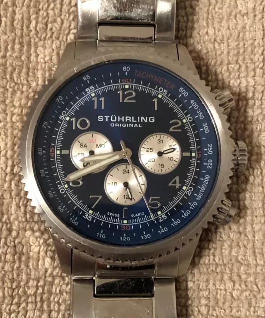 Men's Stuhrling Original Stainless Steel Watch - Sub Dials/ Swiss/ NRN-B