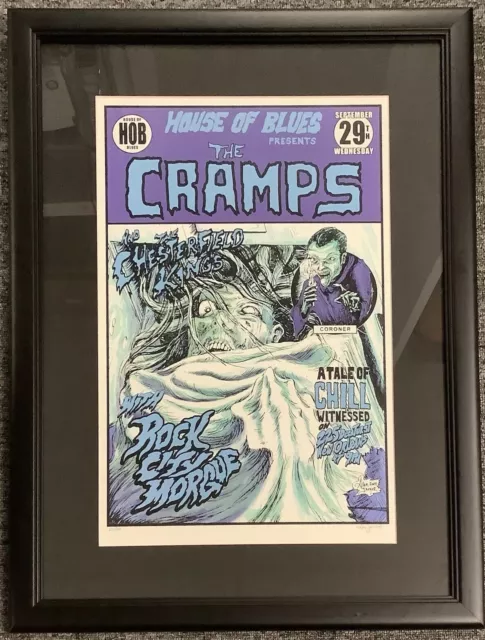 The Cramps Concert Poster 14x20 LE House of Blues 9/29/2004 Jaeger Art Framed #2