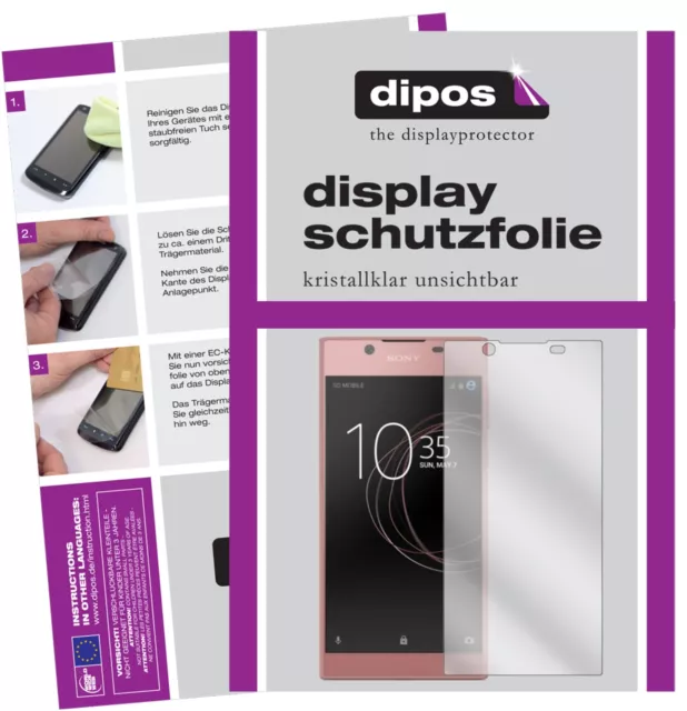 6x Schutzfolie für Sony Xperia L1 klar Displayschutzfolie Folie dipos