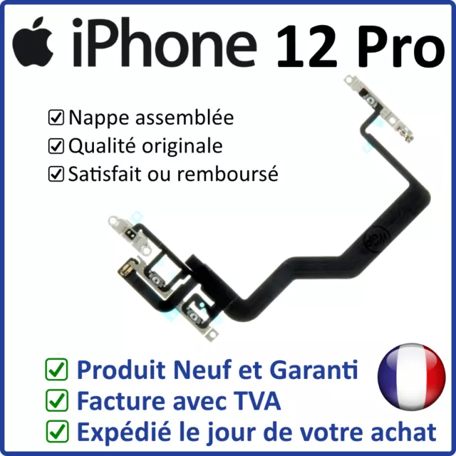 Iphone 12 Pro Nappe Des Boutons Power On Off Volume Mute Assemblée Avec Supports