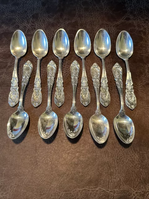 International Sterling Silver Small Spoon Desert .925 Qty 11 358 Gr Richelieu