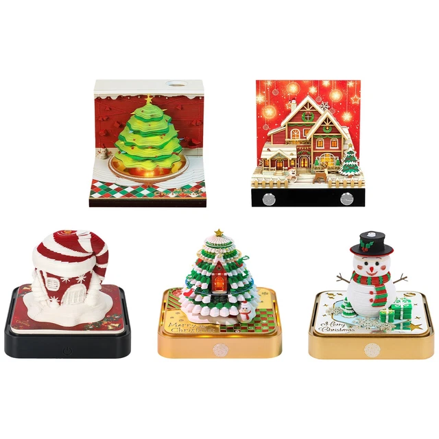3D Calendar Tear Off 2026 3D Desk Calendar Notepad With Light And Pen Holder, Castle 3D Notepad, Creative 3D Notepad With Crystal Clear Display Box, 3D DIY Desktop Ornament - View #5