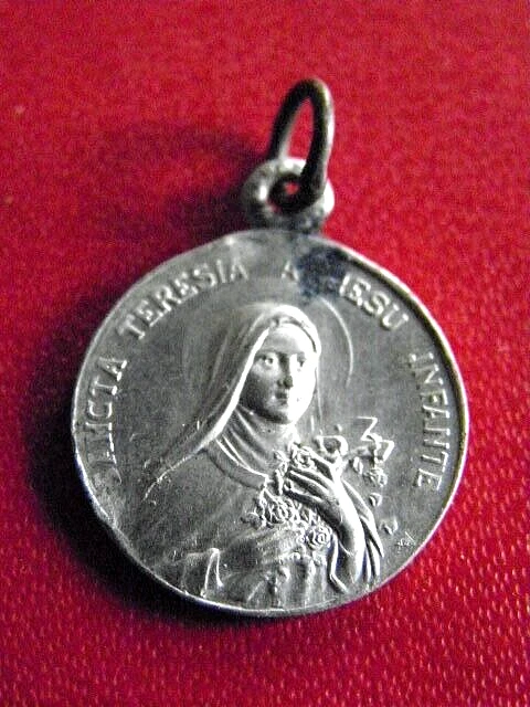 Broche Religieuse Vintage Sainte Thérèse De Lisieux - Croix émaillée, Ancienne, Occasion