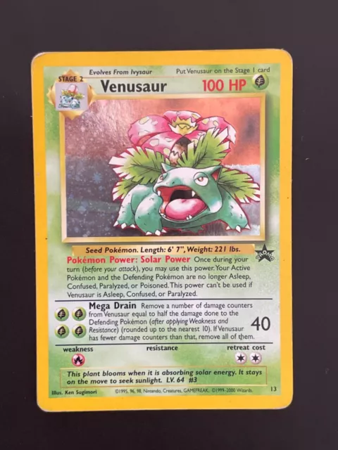 Pokemon Venusaur 13 Wizards Black Star Promos Holo Unlimited ENG Vintage Cards