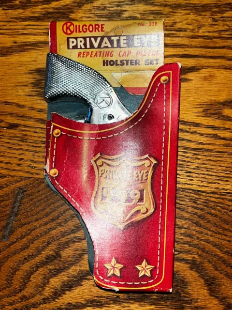 Original Vintage Private Eye Kilgore Cap Gun w/Box Holster