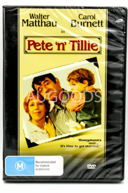 PETE 'N' TILLIE Carol Burnett Walter Matthau - Rare DVD Aus Stock New Region 4