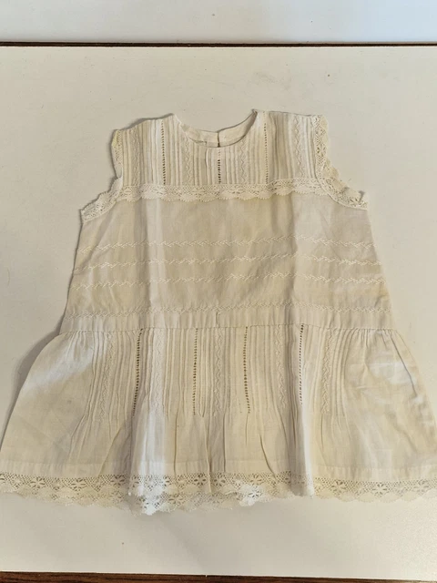 Robe De Poupée En Soie Et Dentelle Bleue – Pour Poupée 32-34 Cm – Georgette Bravot France