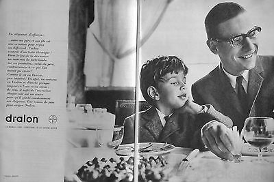 PUBLICITE ADVERTISING 035  1973  LABORATOIRES BAYER textiles fibre DRALON 