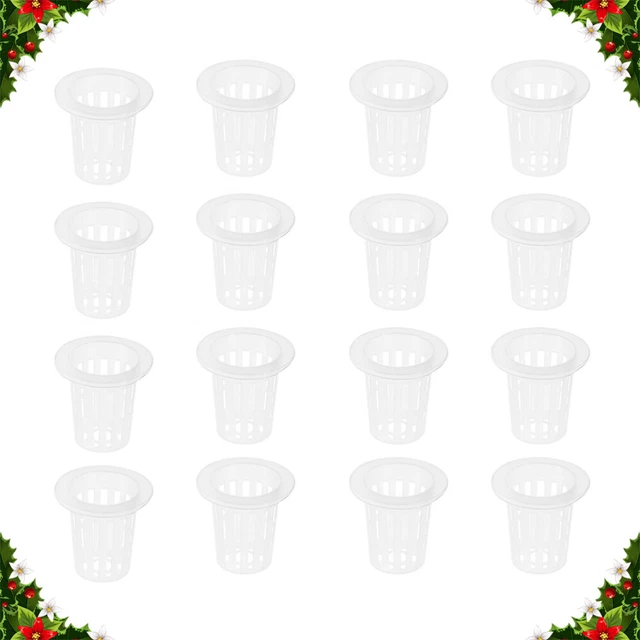 100 Pcs Hydroponics Plastic Pots Clear Container Hydroponic Cup