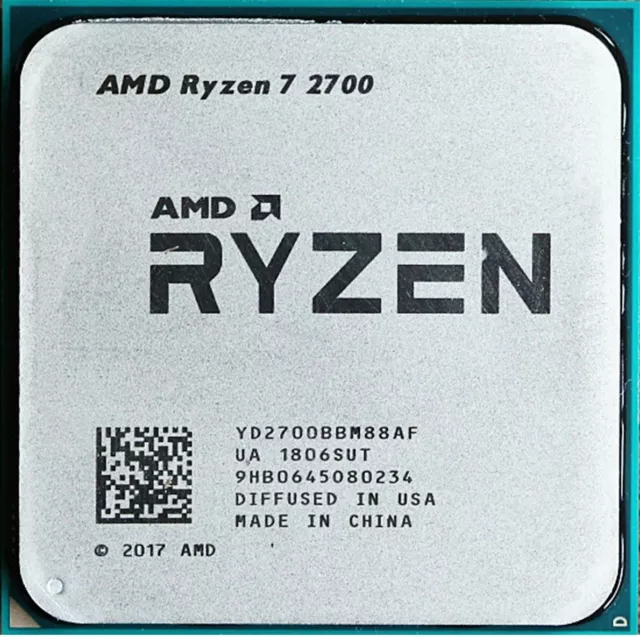 AMD Ryzen 7 2700 R7-2700 3.2 GHz 8-Core 16-Thread 16M Socket AM4 CPU Processor