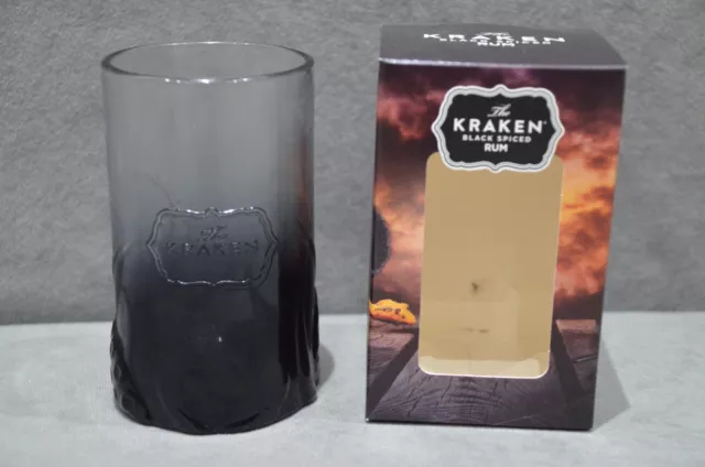 1x The Kraken Black Spiced Rum Screamfest Smoked Highball Glass In Gift Box New