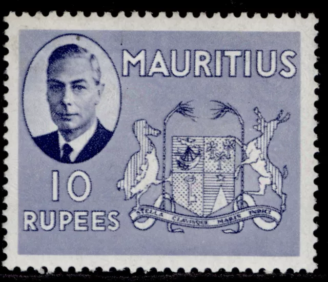 MAURITIUS GVI SG290, 10r dull blue, NH MINT. Cat £30.