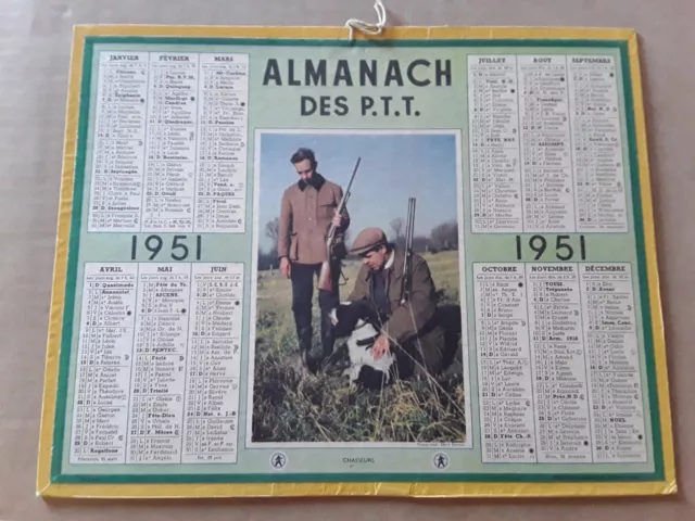 calendrier ptt -  almanach de la poste 51