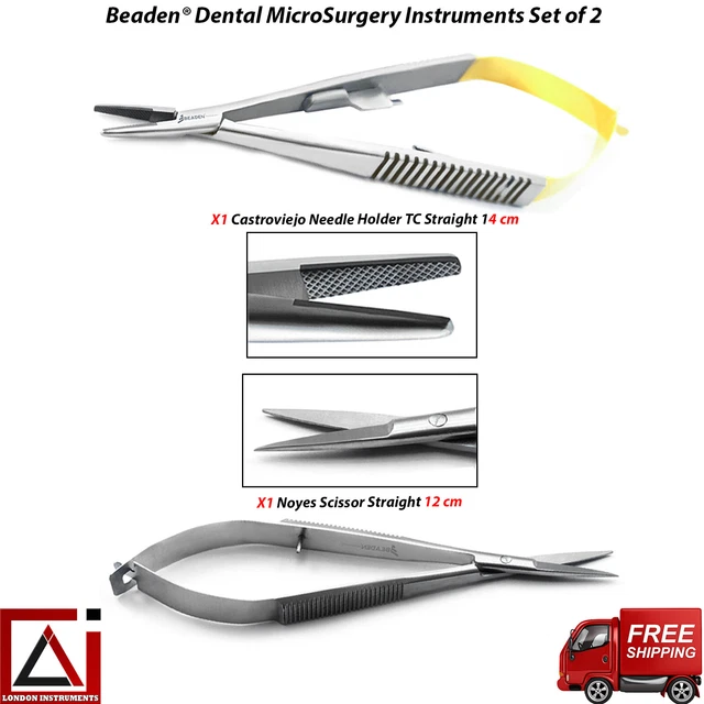 Dental Pean Forceps - 14cm Straight Serrated Tip Locking Hemostat - For Suture & Tissue Handling