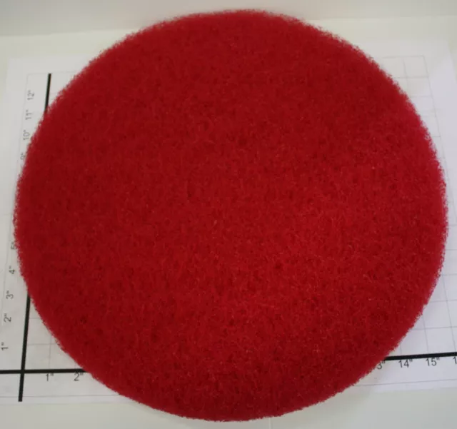 Lot Of 5 Norton 17" Floor Maintenance Stripping Pad Red Buffers Burnisher