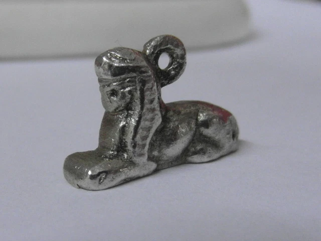 12D Beautiful Solid Silver Vintage Egyptian Sphinx Charm
