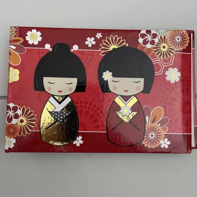 Photograph A6 Photo Album Small Red Kokeshi Kimmi Doll Japanese Cover Design