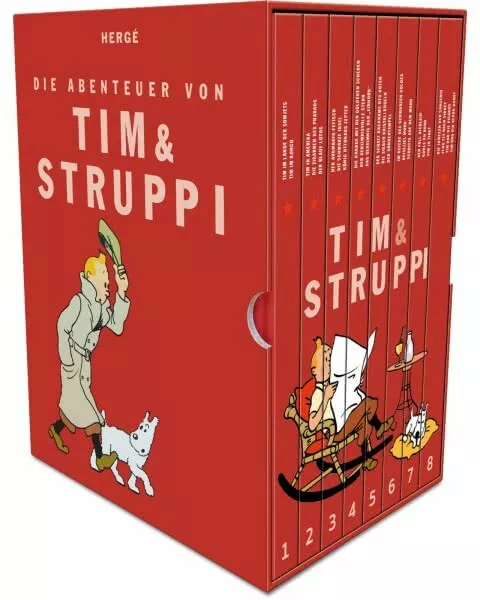 Tim & Struppi Kompakt Schuber / Gesamtausgabe # 1 - 8 Komplett - Carlsen - Hergé