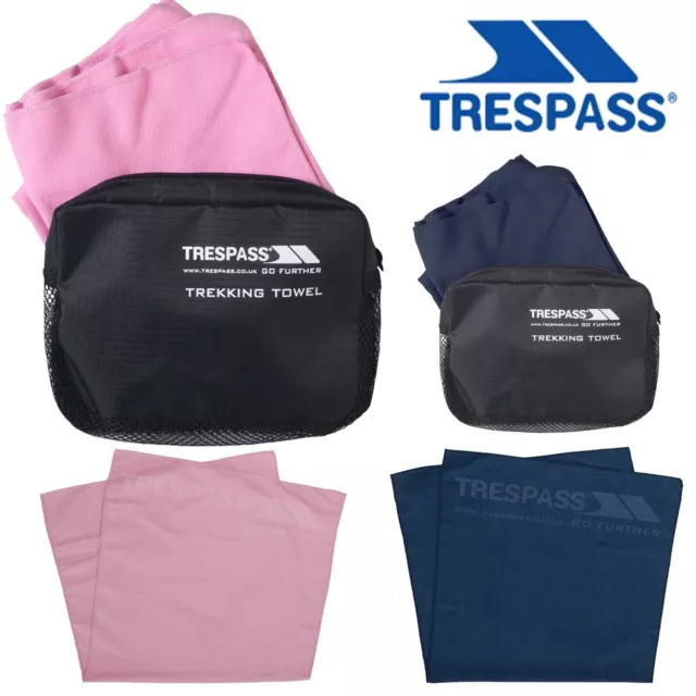 Trespass Absorbent Anti Bacterial Towel in Carry Bag Travel Gym Sport