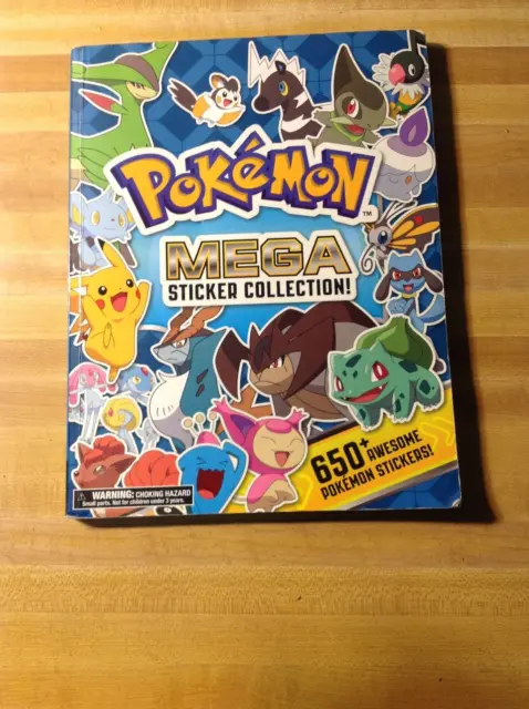 Pokemon Mega Sticker Collection Book Complete with over 650 stickers