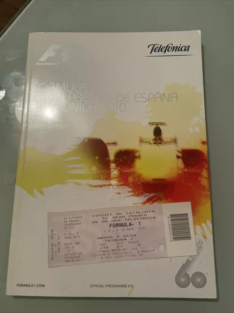 F1 Programme- Barcelona 2010 + Ticket stub