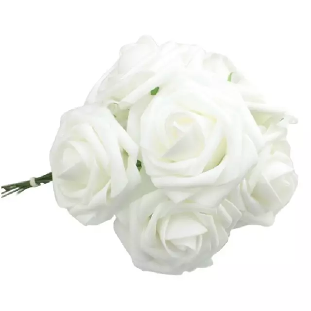 1-200 Artificial Foam Roses Flowers Wedding Bride Bouquet Flowers Home Decor UK