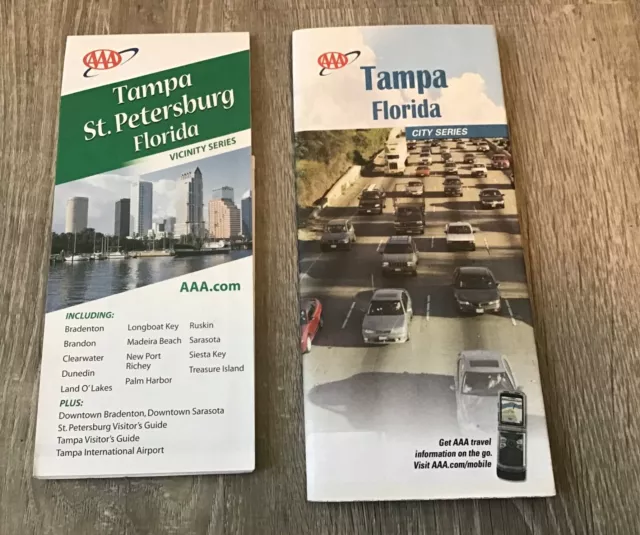 AAA Tampa / St. Petersburg Florida - Vicinity Series - Road/ Highway Map  plus