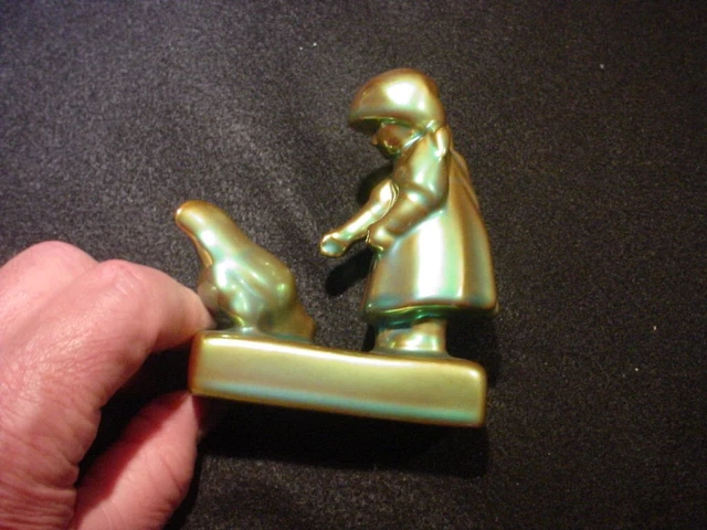 Vintage Zsolnay Pottery figure-great glaze