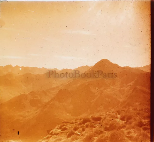FRANCE Cabaliros Montagne Photo Stereo Plaque de verre Vintage V21L12n