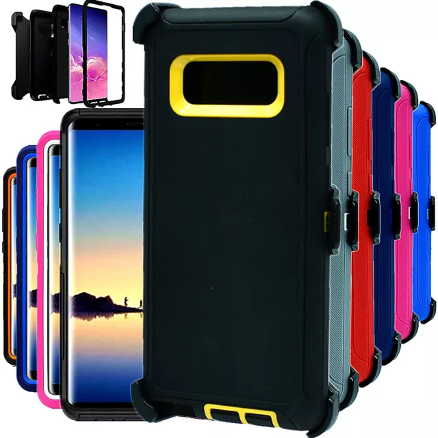 For Samsung Galaxy Note 8 Shockproof Defender Rugged Case w/Belt Clip & Screen