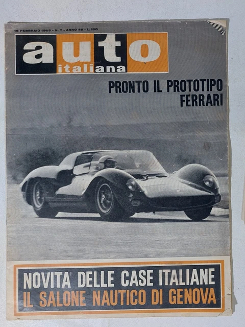 Auto Italiana - 1965 n° 7 - Prototipo Ferrari - Salone Genova
