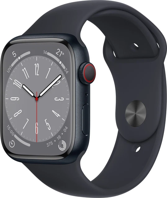 Apple Watch Series 8 45mm Cellular Aluminiumgehäuse blau Sehr Gut - Refurbished