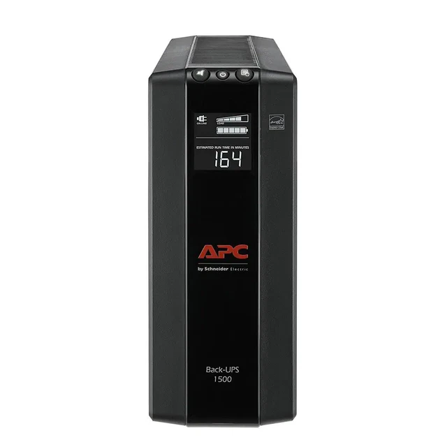 APC UPS Battery Backup 1500VA Compact Tower Surge Protection Black 10-Outlet New